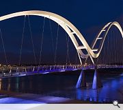 Stockton bridge takes pedestrians to infinity and beyond