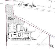 A grey stone entrance feature will address Old Mill Road