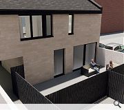 Outdoor amenity space will be provided for the mews and two planned flats in the main townhouse