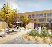 The school will be faced in brick and polycarbonate cladding