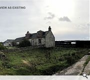 The stone built farmhouse will make way for a white render replacement