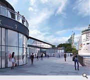 Passengers will be enticed ashore by a purpose built gallery, restaurant and visitor centre