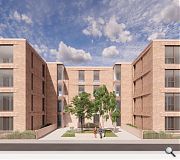 A four-storey courtyard apartment block will complete the set