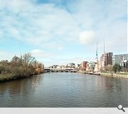 New land will be created on the north bank of the Clyde between the Victoria and Glasgow bridges