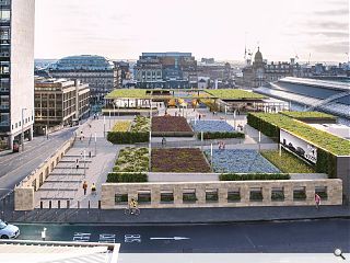 Queen Street Station levels up with a podium wildflower meadow 