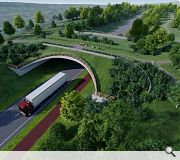 A green bridge will facilitate pedestrian and farm traffic