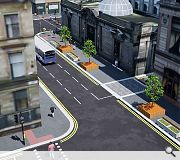 Planters and trees will help to green surrounding streets