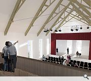 The main hall will be transformed into a multi-purpose event venue