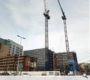 A second tower crane has been erected to propel the development skyward