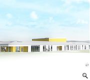 A bold yellow tone has been chosen to give the school an identity