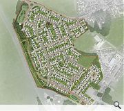 A strip of green space spanning the western edge of the estate will burnish its green credentials