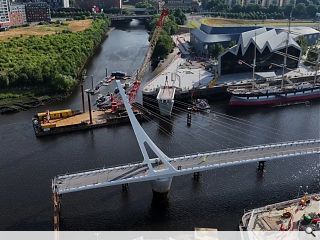 Govan-Partick Bridge positions itself for an autumn opening