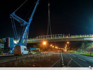 A77 flyover bridges installed 