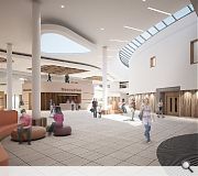 The hospital is intended to reference historic architectural forms used on the Orkney islands