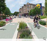 Public realm enhancements will improve the atteractiveness of walking and cycling