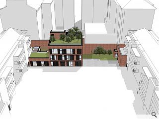 Kelvinside courtyard infill to square off a former fire station