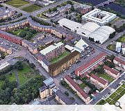 A surface car park between old and new build elements will be landscaped to provide amenity for residents 