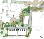 properties will be set back within the walled garden grounds