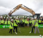 BAM Construction's regional director, Ken Irving, joined pupils for the ceremony