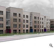 Borrowing from tenement typology the new homes will reinstate the building line along Pollokshaws Road