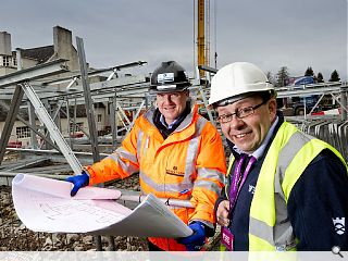 Hill House steel mesh frame takes shape