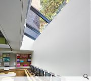 Lower classrooms are illuminated via rooflights