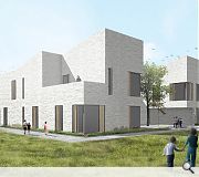 A robust material palette of brick and timber has been selected