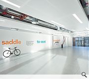 The office space aims to make cycling to work as seamless as possible with a 'cool down zone' and ample storage space