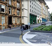 Soft landscaping will slow the flow of surface water along West Regent Street