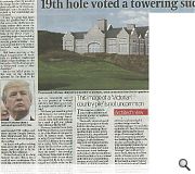 The Scotsman reported the gushing praise of architects body  RIAS toward Trump's Menie offering