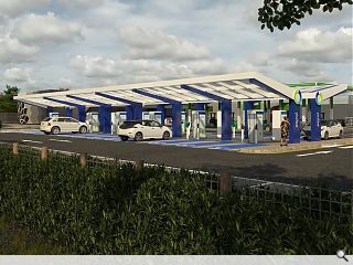 Electric vehicle hub to supercharge Queensferry