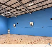 The floor of the sports hall has been sanded and resealed