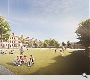 A public open space will replace the previous private grounds
