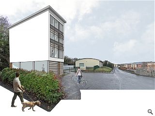 Wedge offices to rise on an Edinburgh storage yard