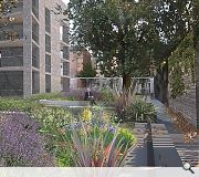 A courtyard garden will extend to a neighbouring health centre