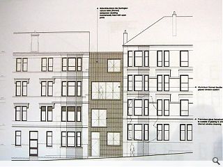 Nord pen Glaswegian tenement infill