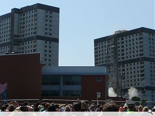 Twin Gorbals tower blocks felled in regeneration drive