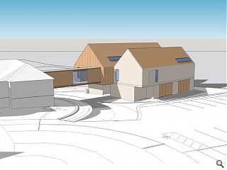 Double-pitch support block to extend Strathcarron Hospice