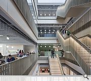 Open plan staircases invite vertical circulation