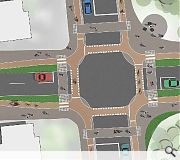 Options under consideration include a signalled junction with widened footpaths and a dedicated cycle lane