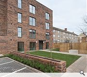 New housing is grouped into terraced blocks