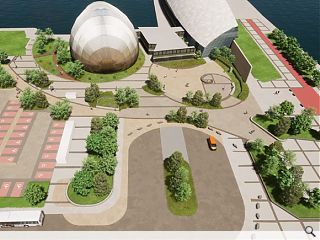 Glasgow Science Centre counts on landscaped grounds to pull in visitors