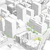 Enlarged public square to command St Enoch East masterplan 