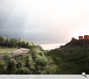 Inspired by the natural landscape the visitor centre will offer panoramic views of the castle