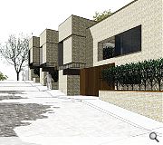 Properties will be faced in a combination of brick and corten steel