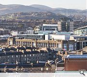 A skyline view of the scheme from Edinburgh Castle