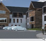 The care home will sit under a pitched roof, in contrast to its hotel neighbour