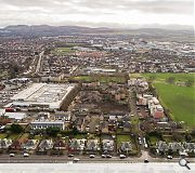 The 0.9 hectare site is bounded by modern residential development and a supermarket