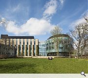 A living wall helps blend the hub into the wider estate