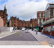 The river of tarmac will be broken by planting, stone paving and new street furniture